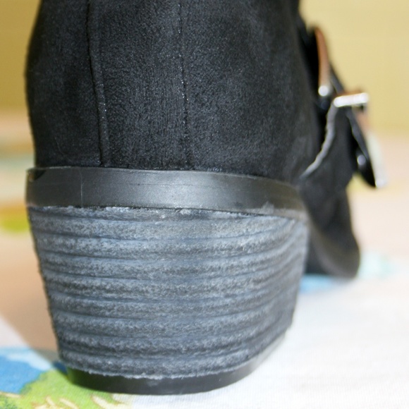 Double Buckle Western Ankle Boots NWT - Picture 6 of 8